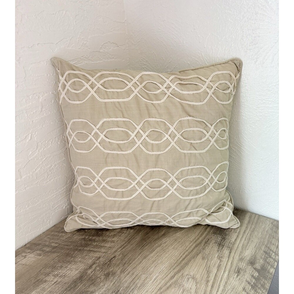 Nina Home by Nina Campbell 100% Feather Filling Embroidered Throw Pillow